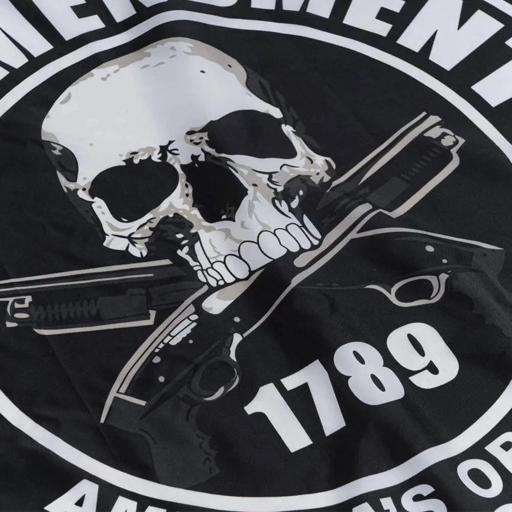 2nd Amendment America's Original Homeland Security Black Skull Rifles Flags Polyester with Brass Grommets 3 X 5 Ft