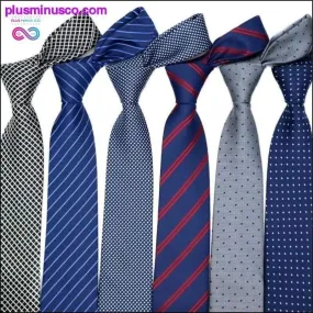 46 Color Sale 7CM Men Ties Polyester Stain Stripes Polka