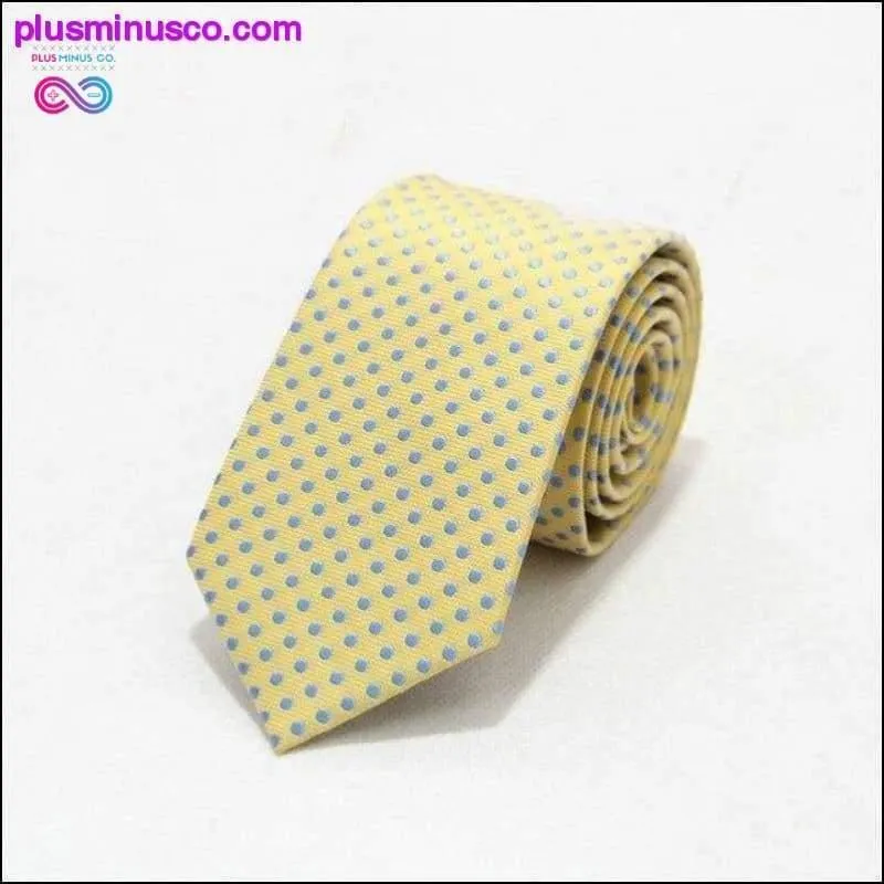 46 Color Sale 7CM Men Ties Polyester Stain Stripes Polka