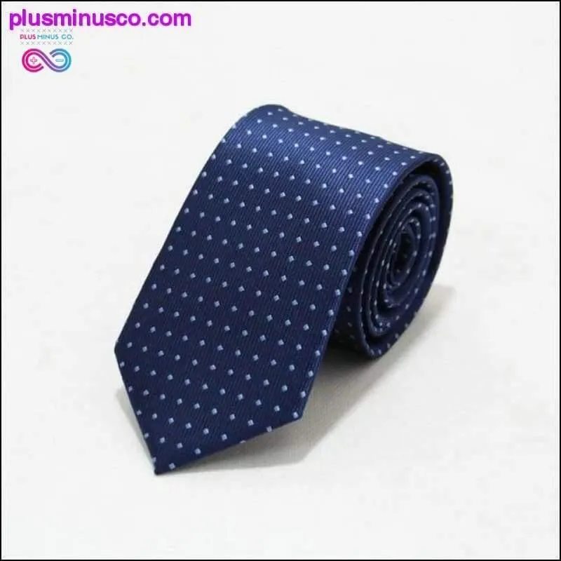 46 Color Sale 7CM Men Ties Polyester Stain Stripes Polka