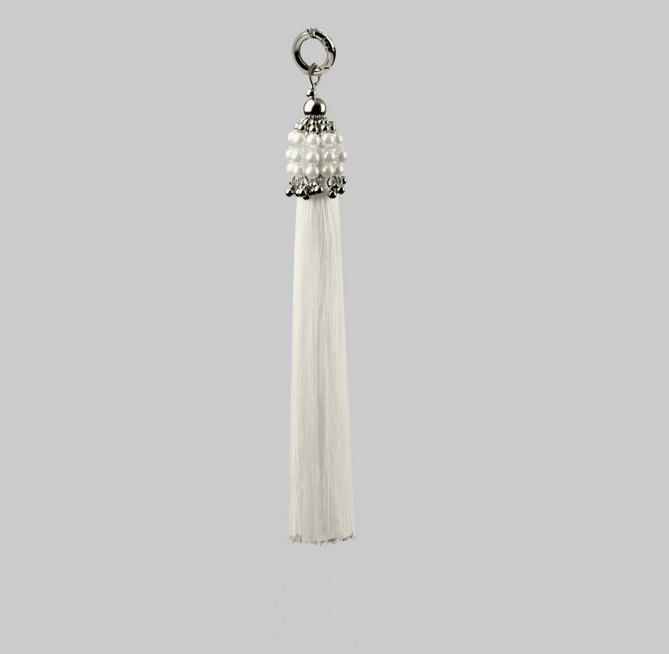 5" Silver Cap Polyester Tassel