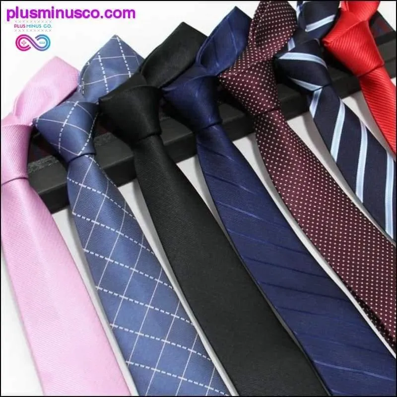 7CM Stripes Plaids Dots Classic Men Ties Polyester Silk