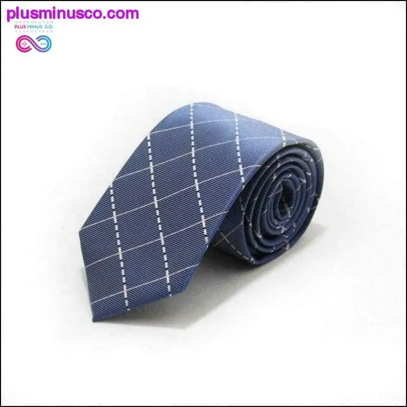 7CM Stripes Plaids Dots Classic Men Ties Polyester Silk