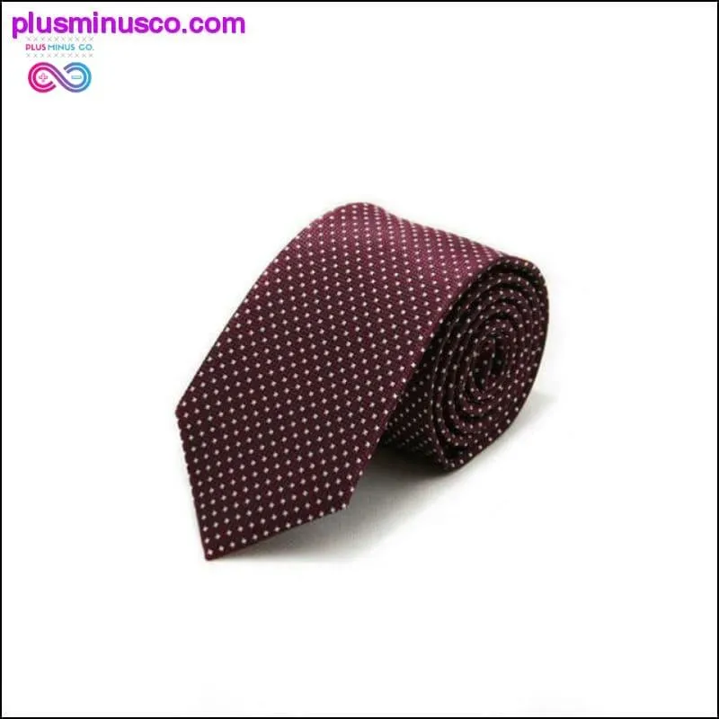 7CM Stripes Plaids Dots Classic Men Ties Polyester Silk