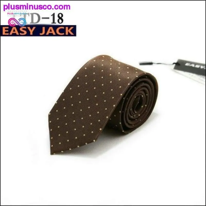 7CM Stripes Plaids Dots Classic Men Ties Polyester Silk