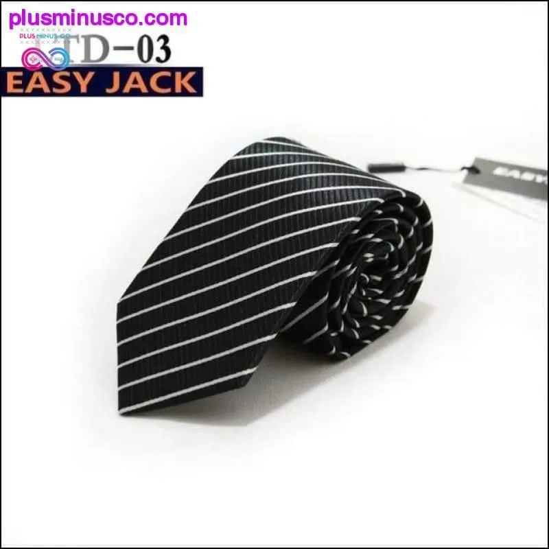 7CM Stripes Plaids Dots Classic Men Ties Polyester Silk