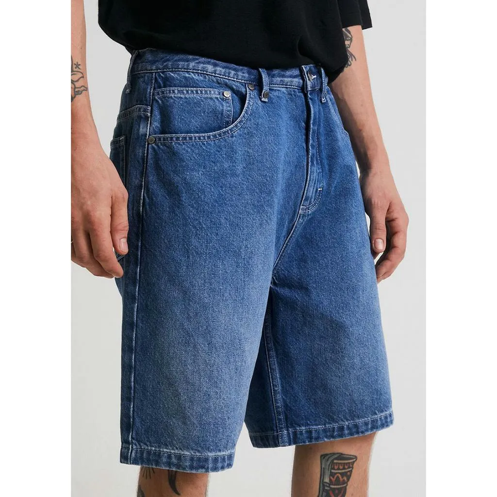 Afends Lil C Hemp Denim Baggy Shorts