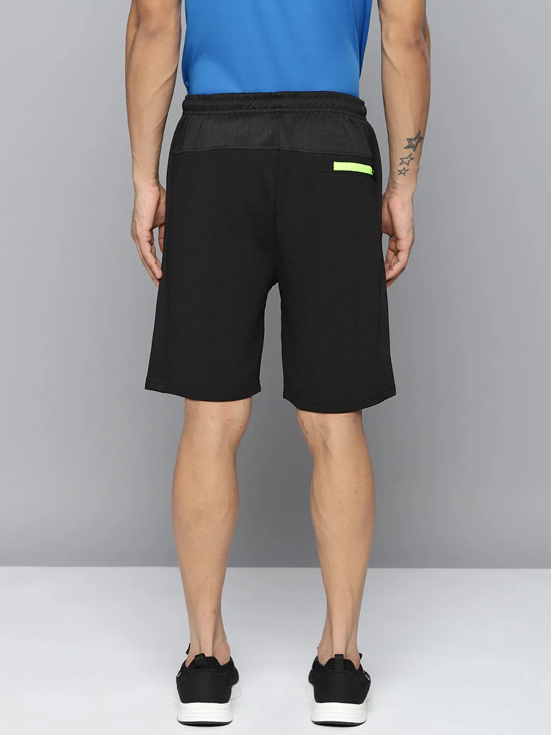 Alcis Men Black Solid Running Shorts