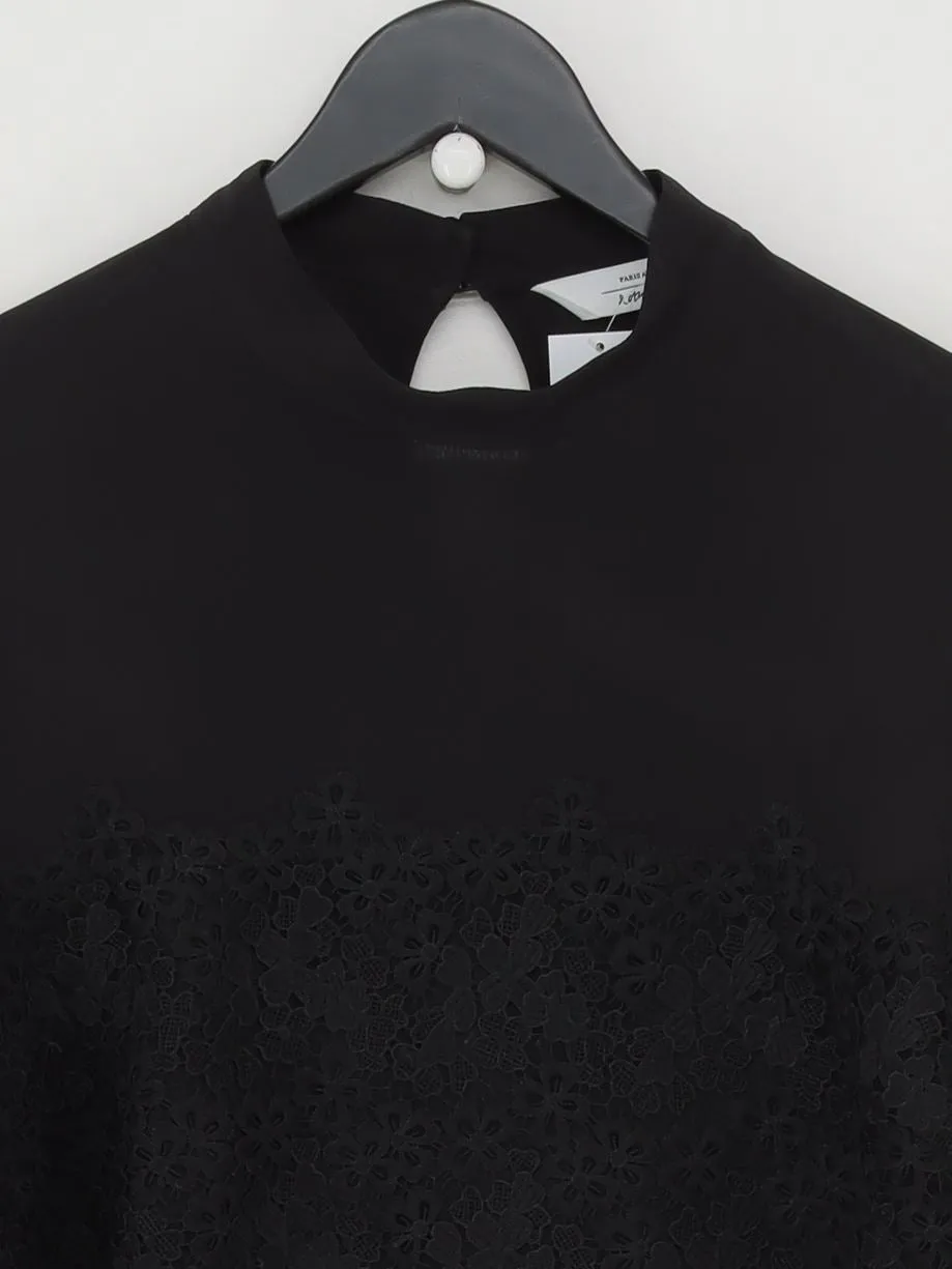 & Other Stories Women's Blouse UK 14 Black Viscose with Polyester