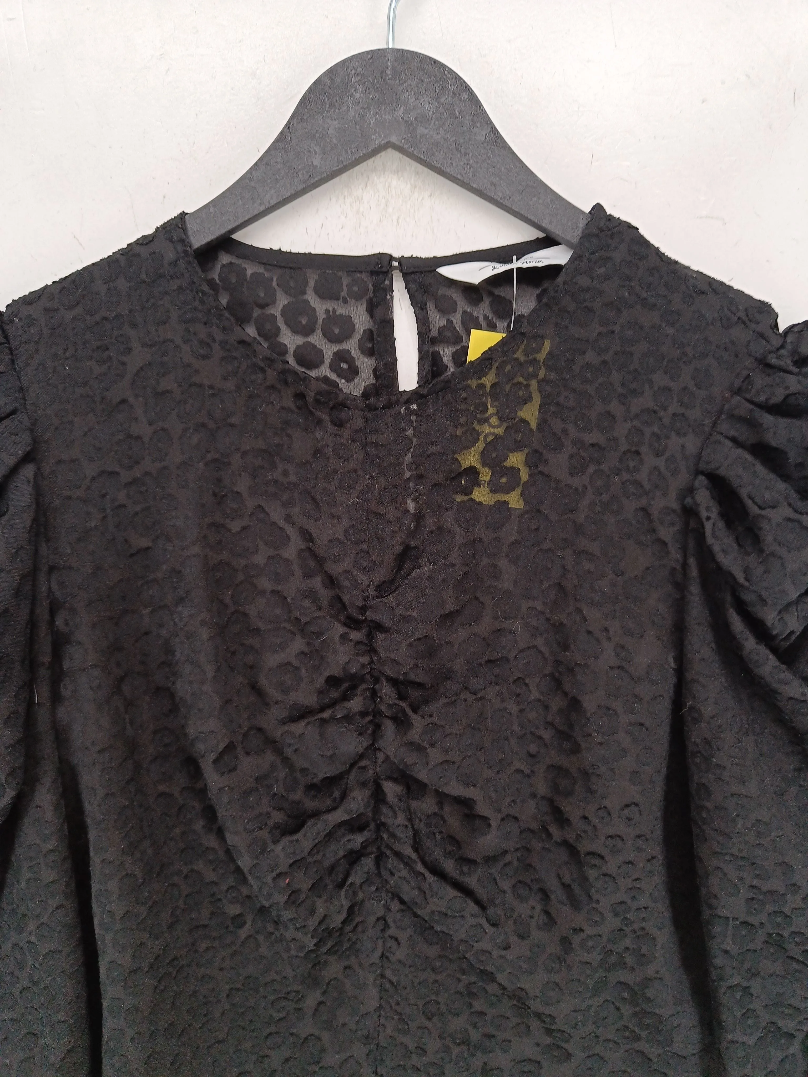 & Other Stories Women's Blouse UK 6 Black Viscose with Polyester