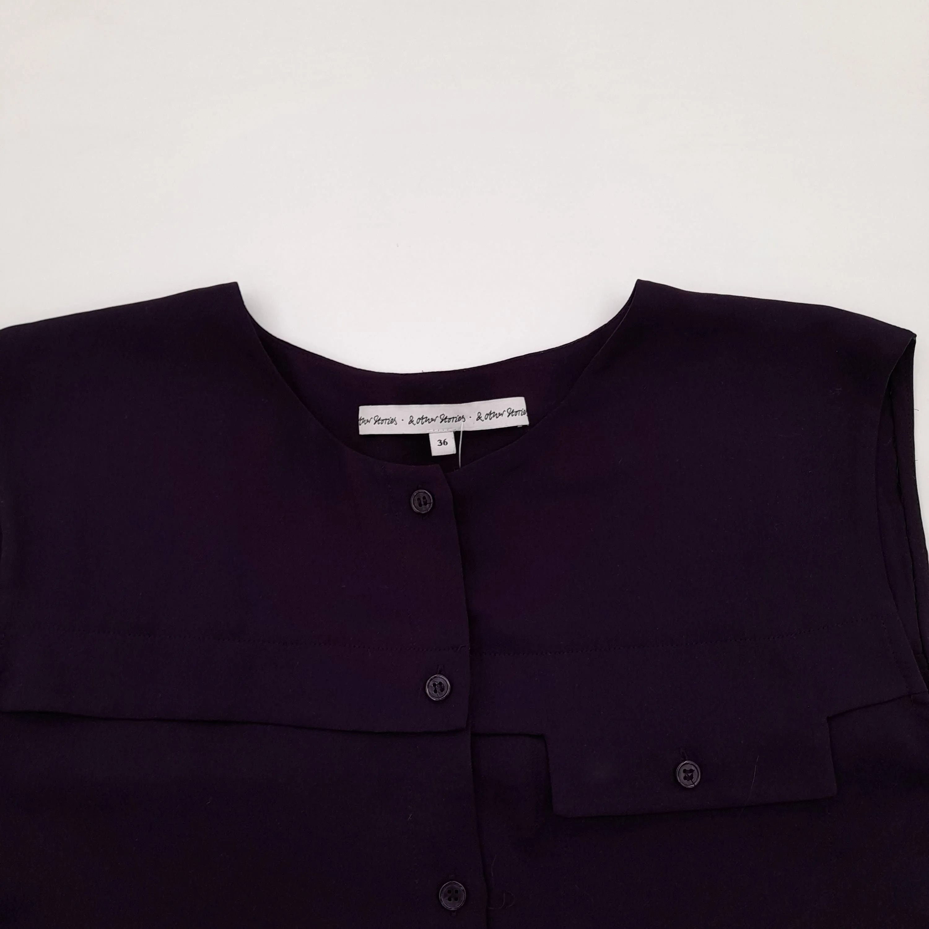 & Other Stories Women's Blouse UK 8 Purple 100% Polyester