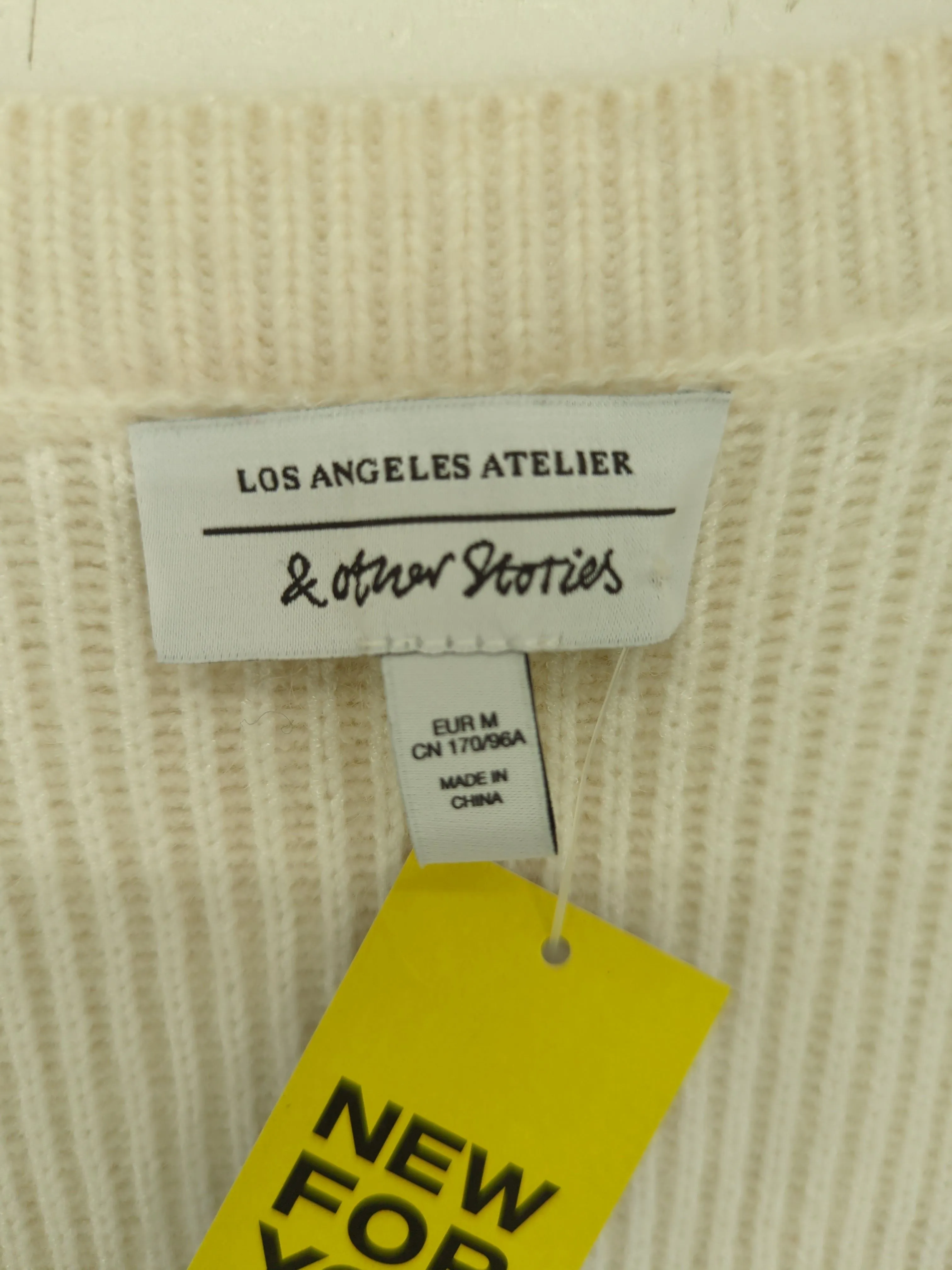 & Other Stories Women's Cardigan M Cream Viscose with Polyamide, Polyester, Wool