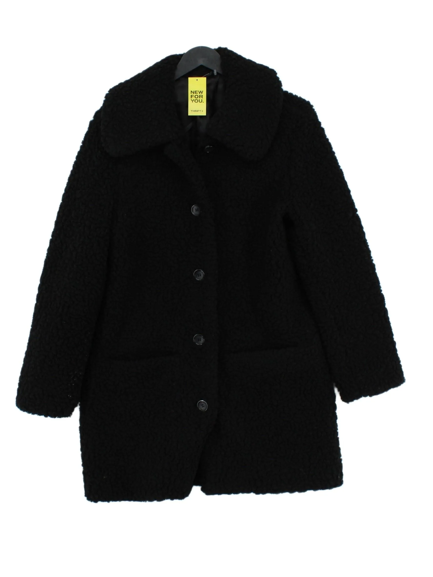 & Other Stories Women's Coat Chest: 38 in Black Polyester with Other, Viscose