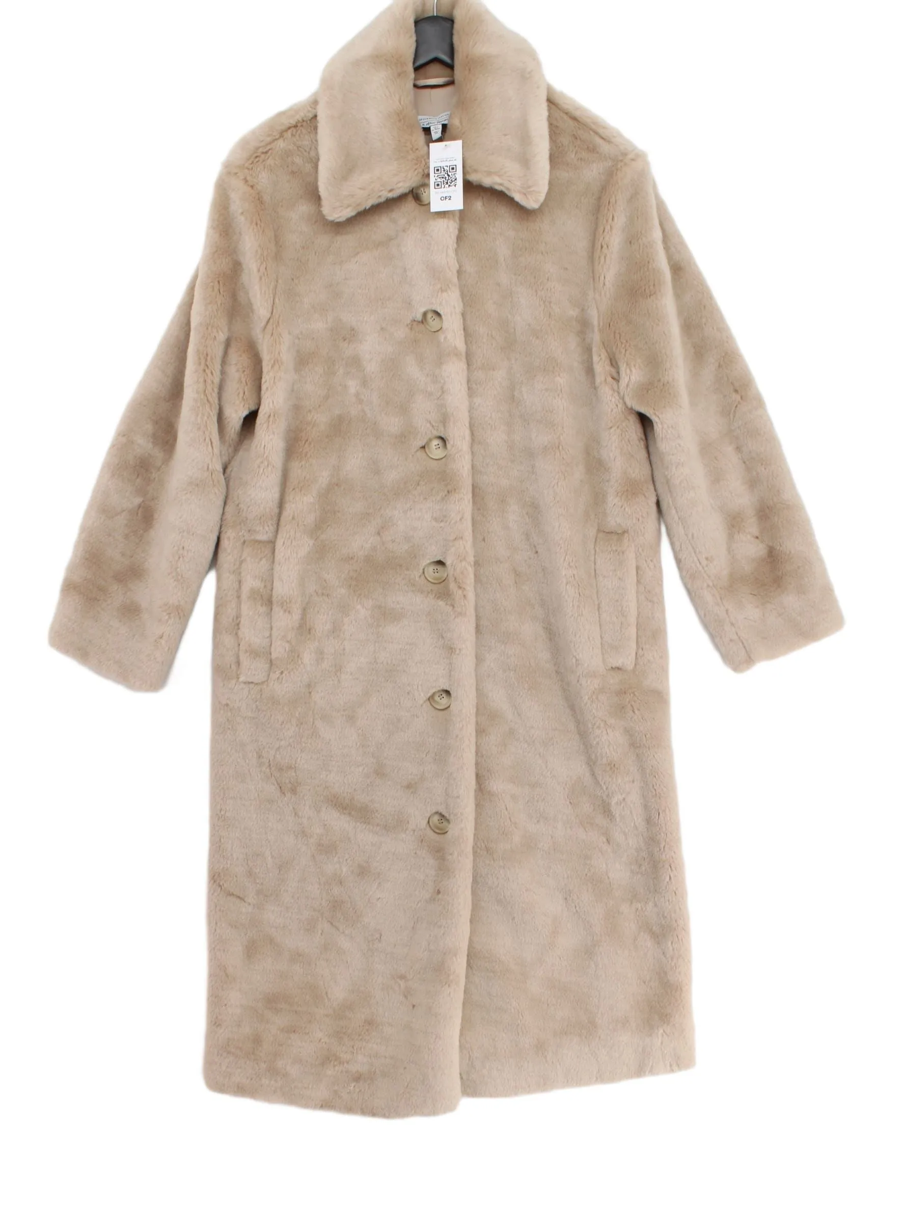 & Other Stories Women's Coat UK 6 Cream 100% Polyester