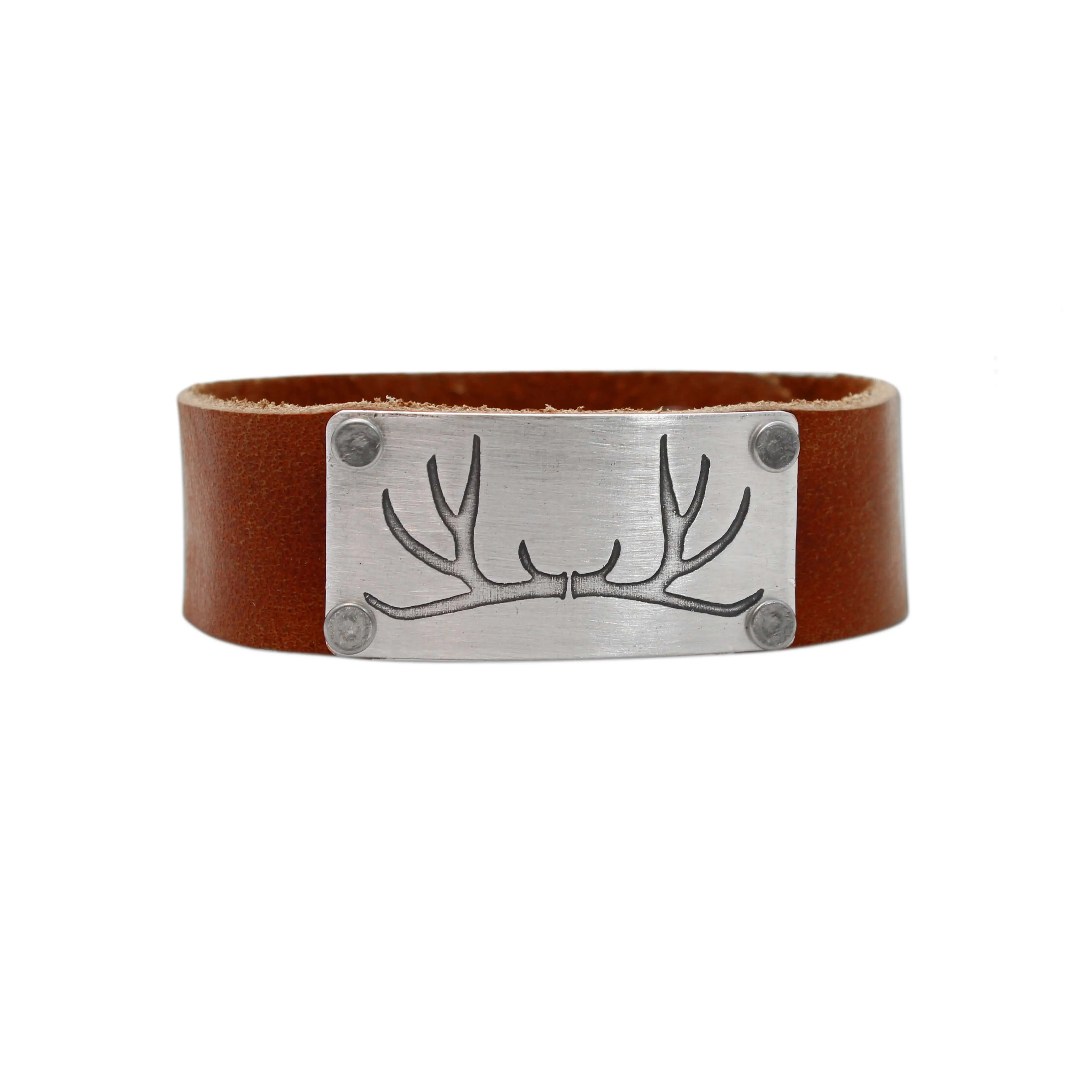 Antler Leather Cuff Bracelet