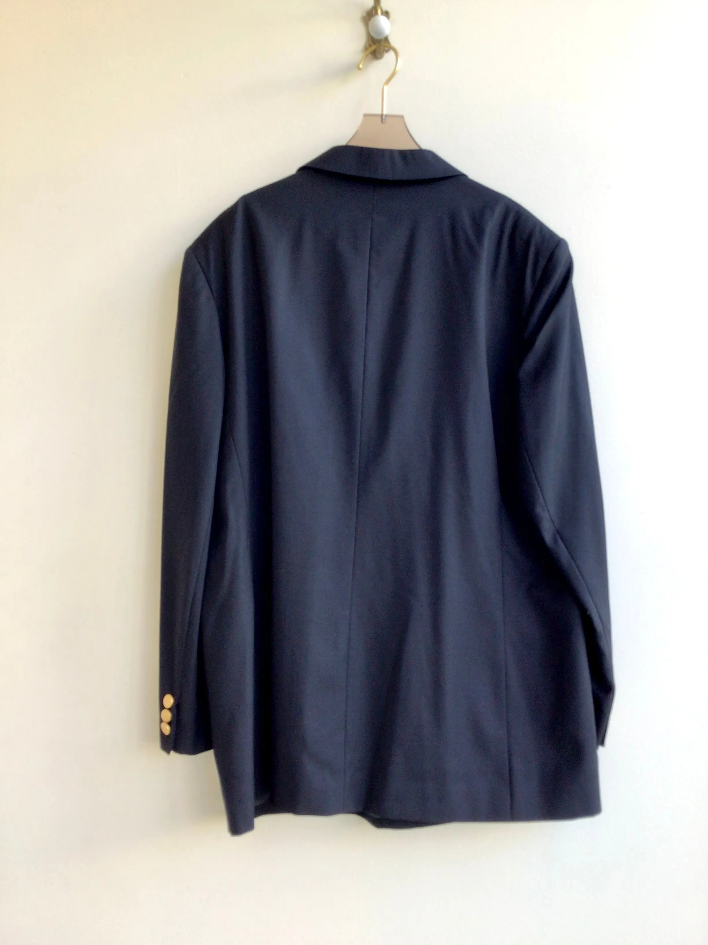 Aquascutum | Deep Navy Faux Double Breasted Blazer (Vintage)