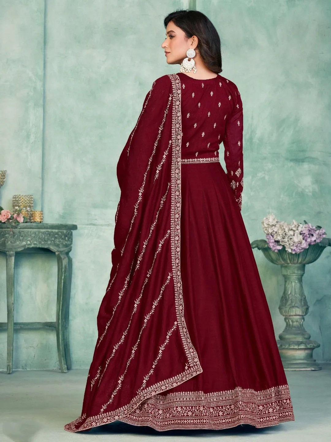 Art Silk Embroidery - Anarkali