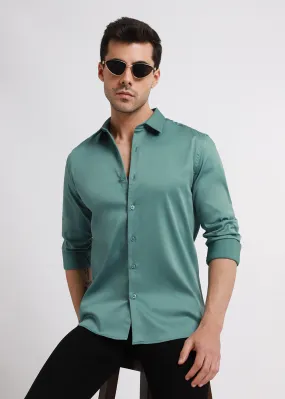 Assure Green Satin Shirt