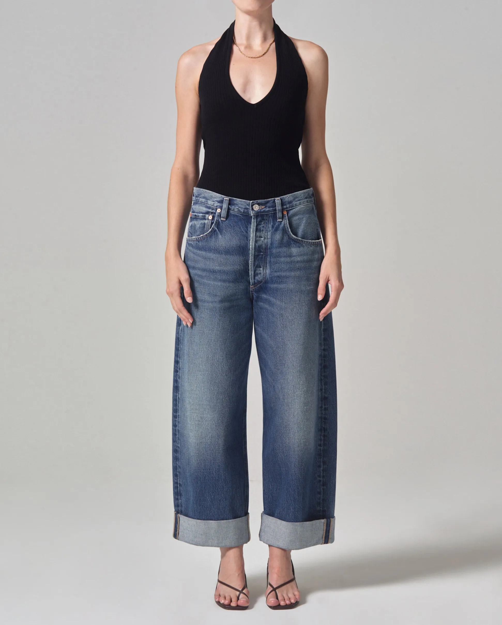 AYLA BAGGY CUFFED CROP / BRIELLE