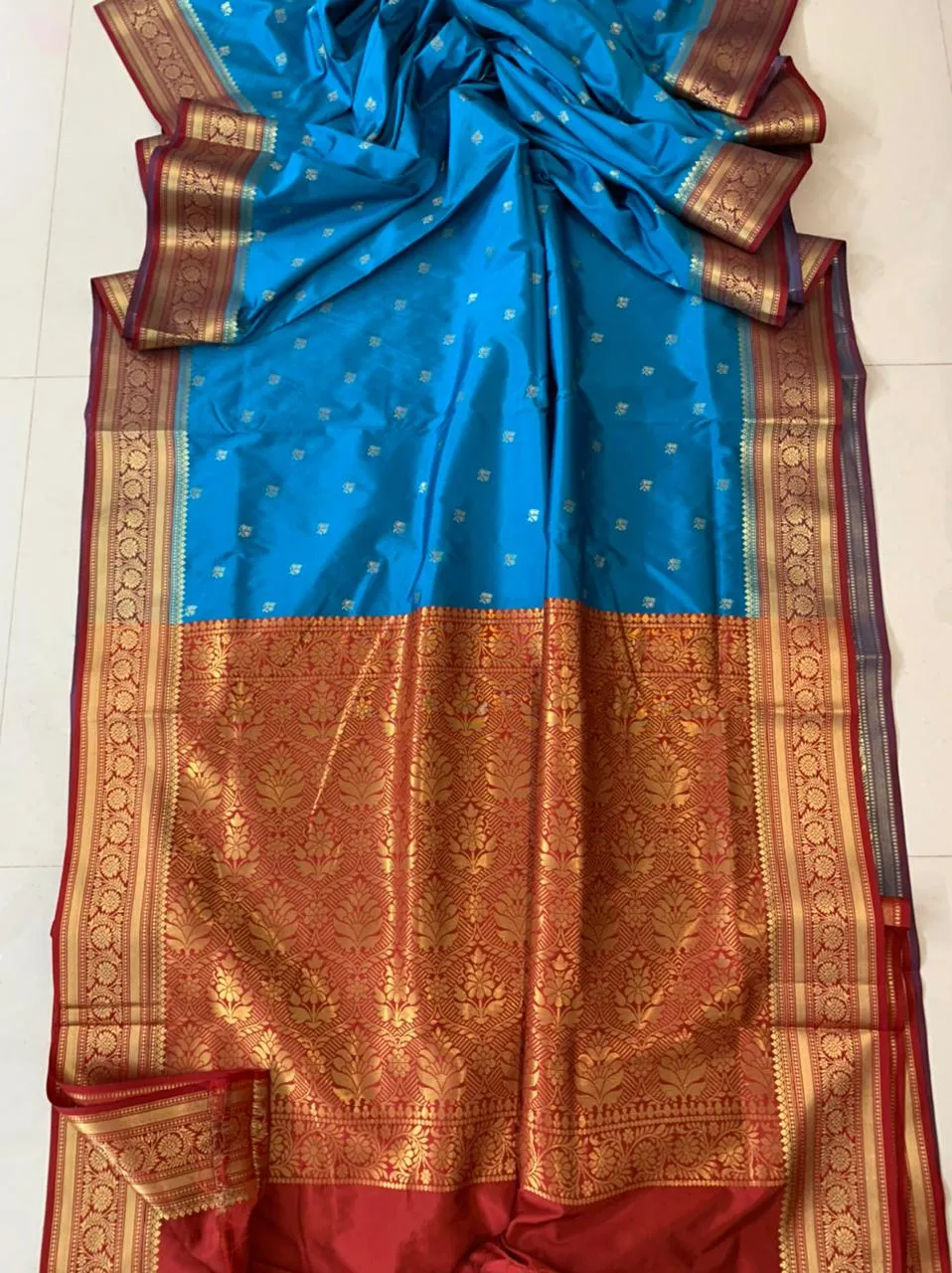 Banarasi Silk Saree In Blue