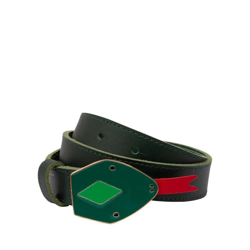 Belt - Snake - Green Leather