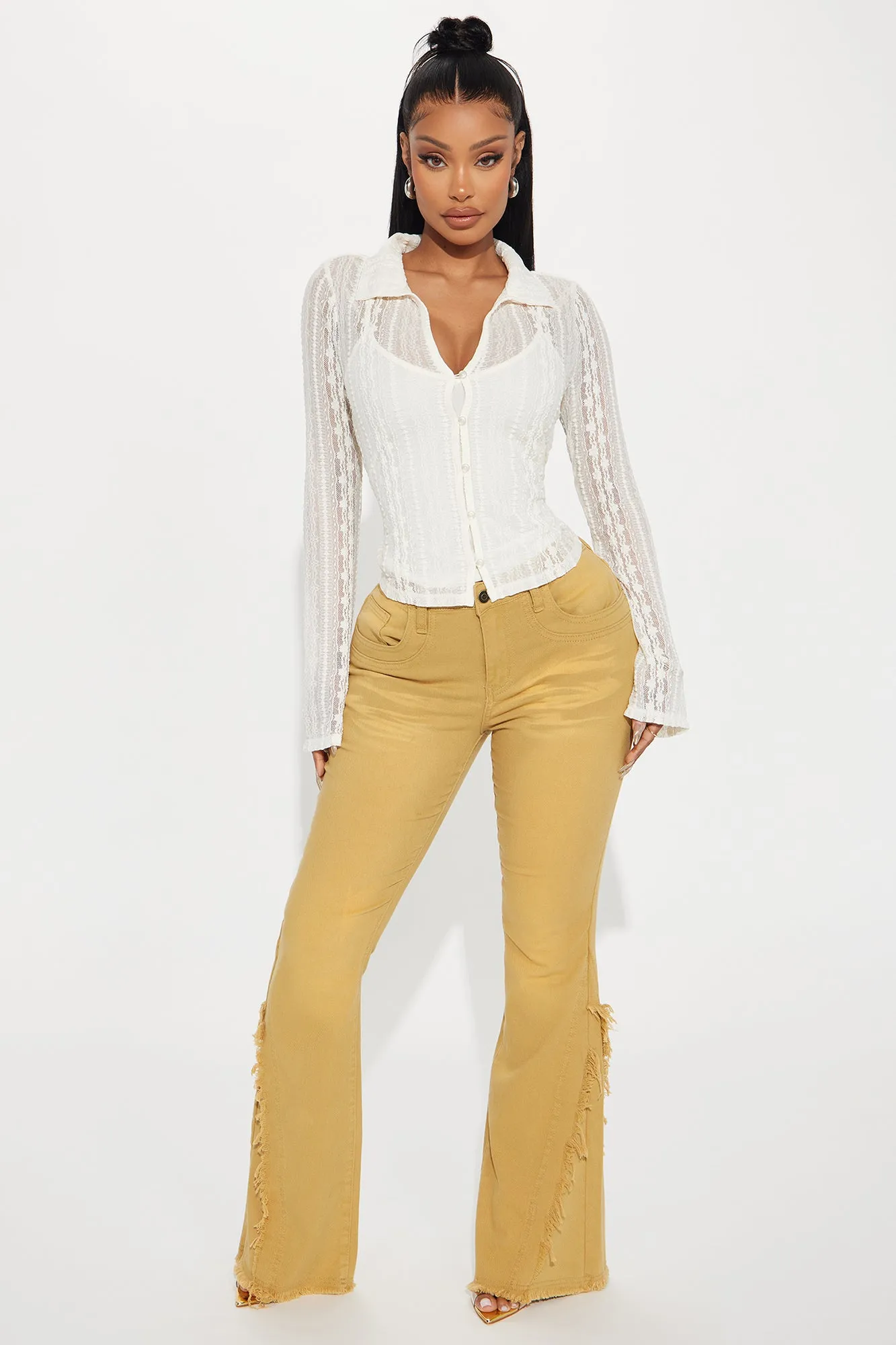 Bianca Lace Shirt - Ivory