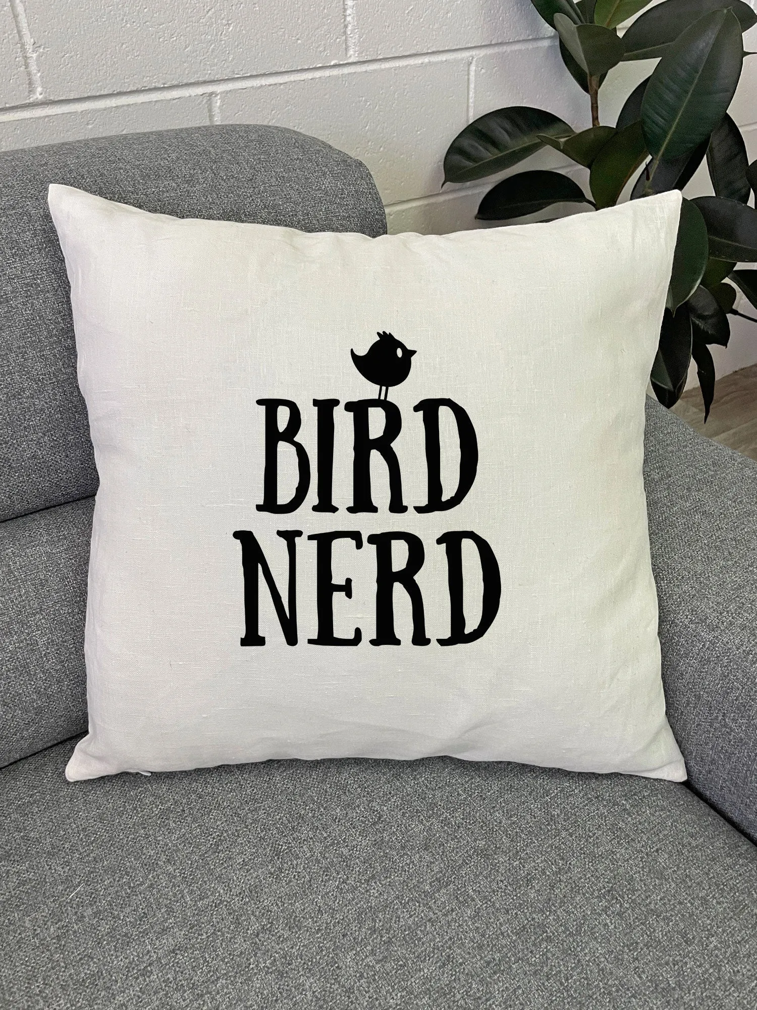 Bird Nerd Linen Cushion Cover