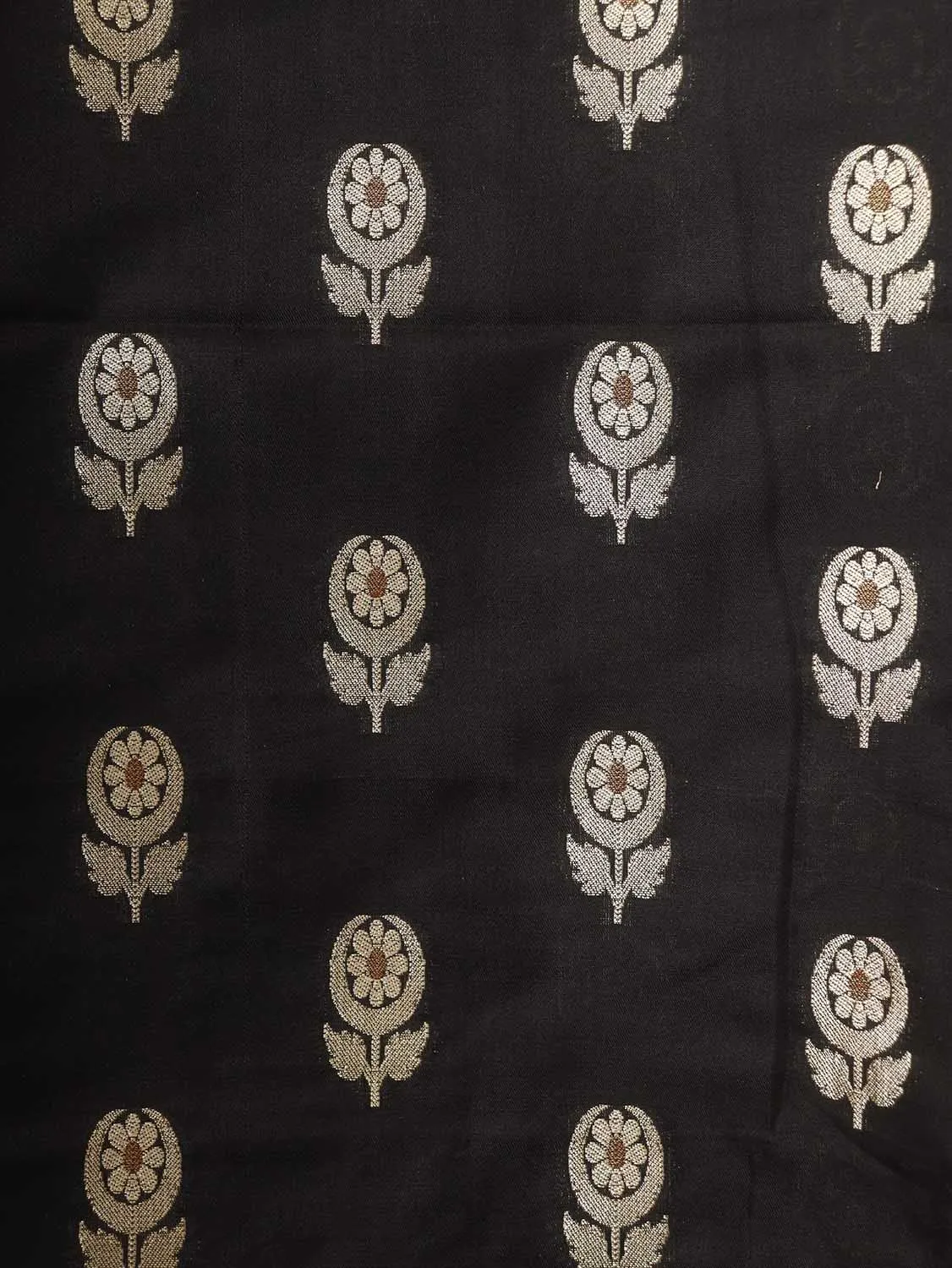 Black Banarasi Silk Suit With Black Banarasi Silk Dupatta