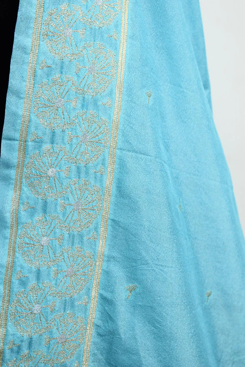 Blue Banarasi Silk Dupatta