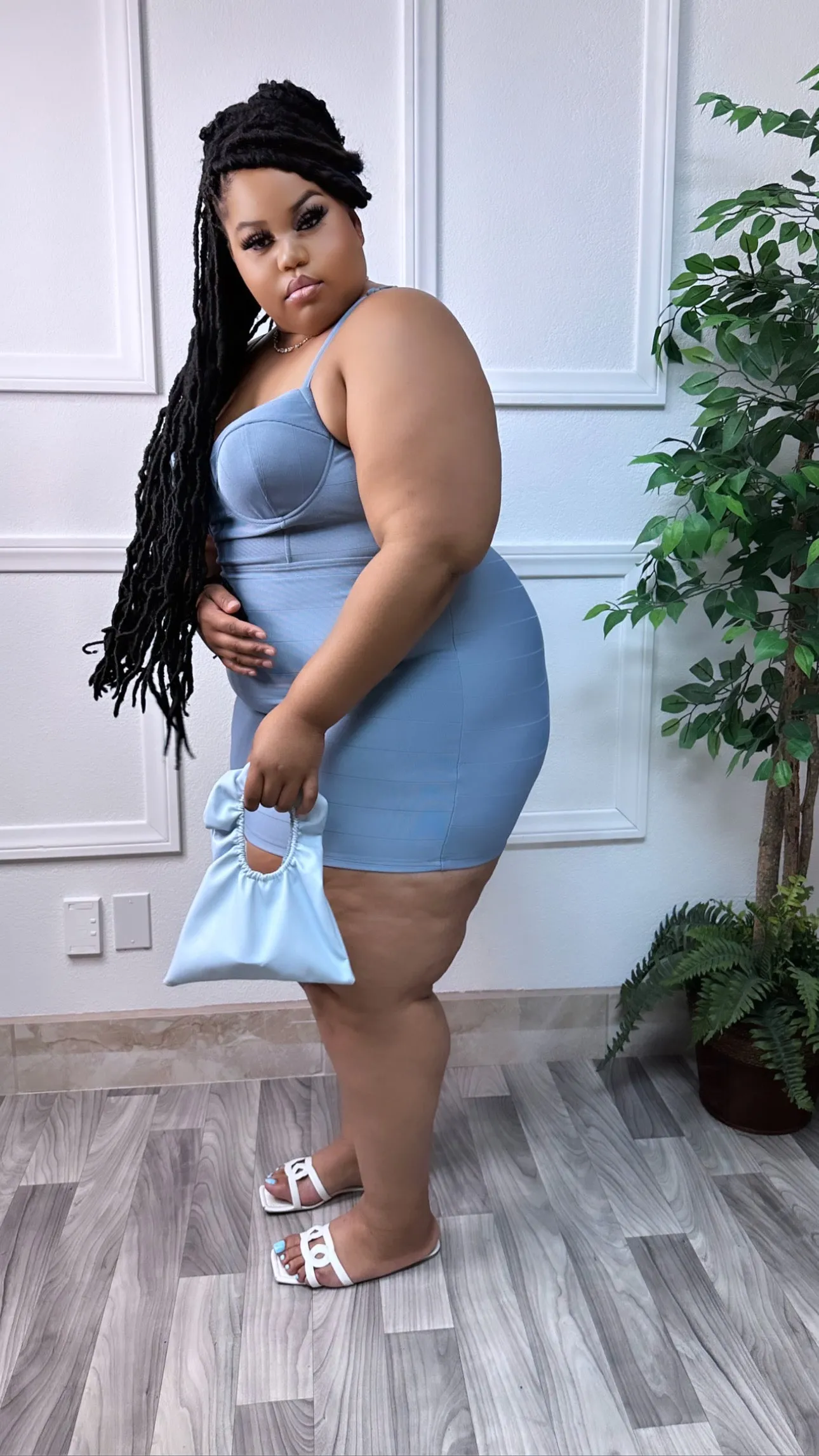 Blue Becky   size Bodycon Dress