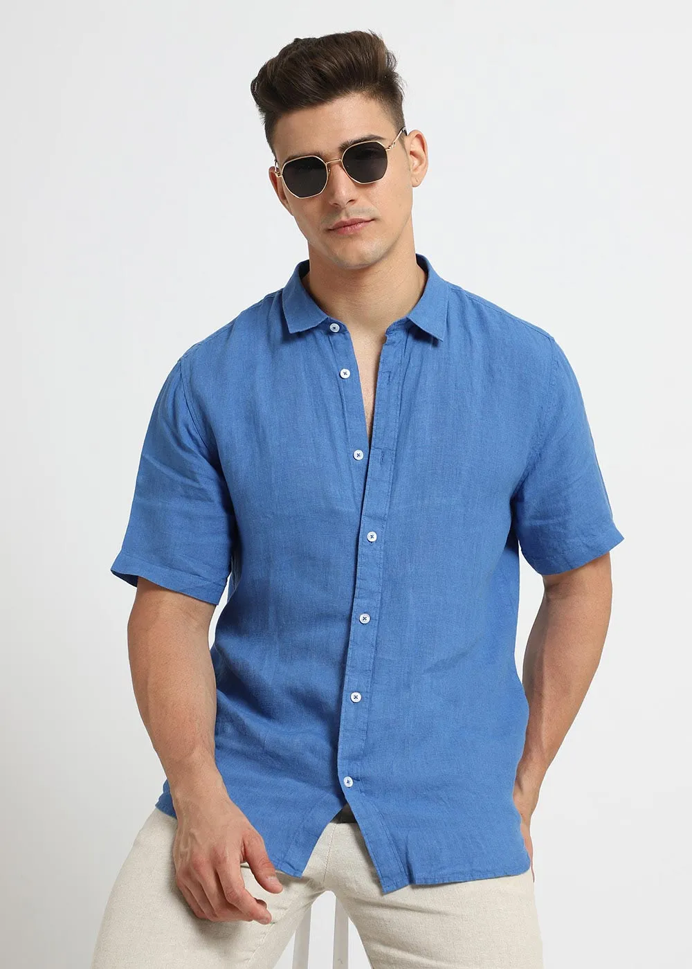 Blue Linen Shirt