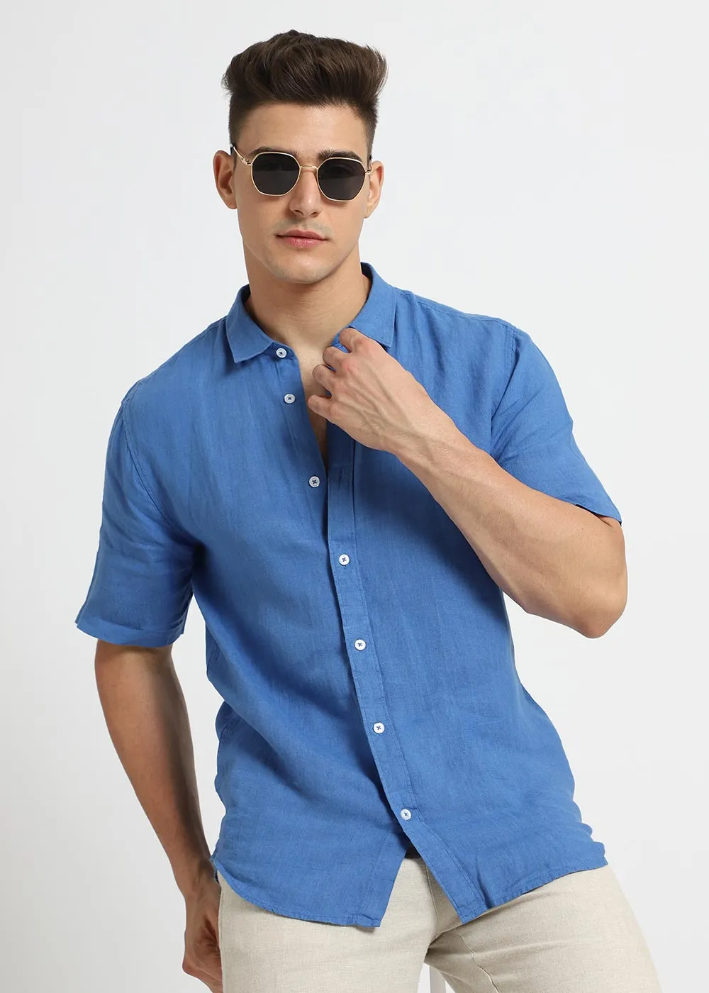 Blue Linen Shirt