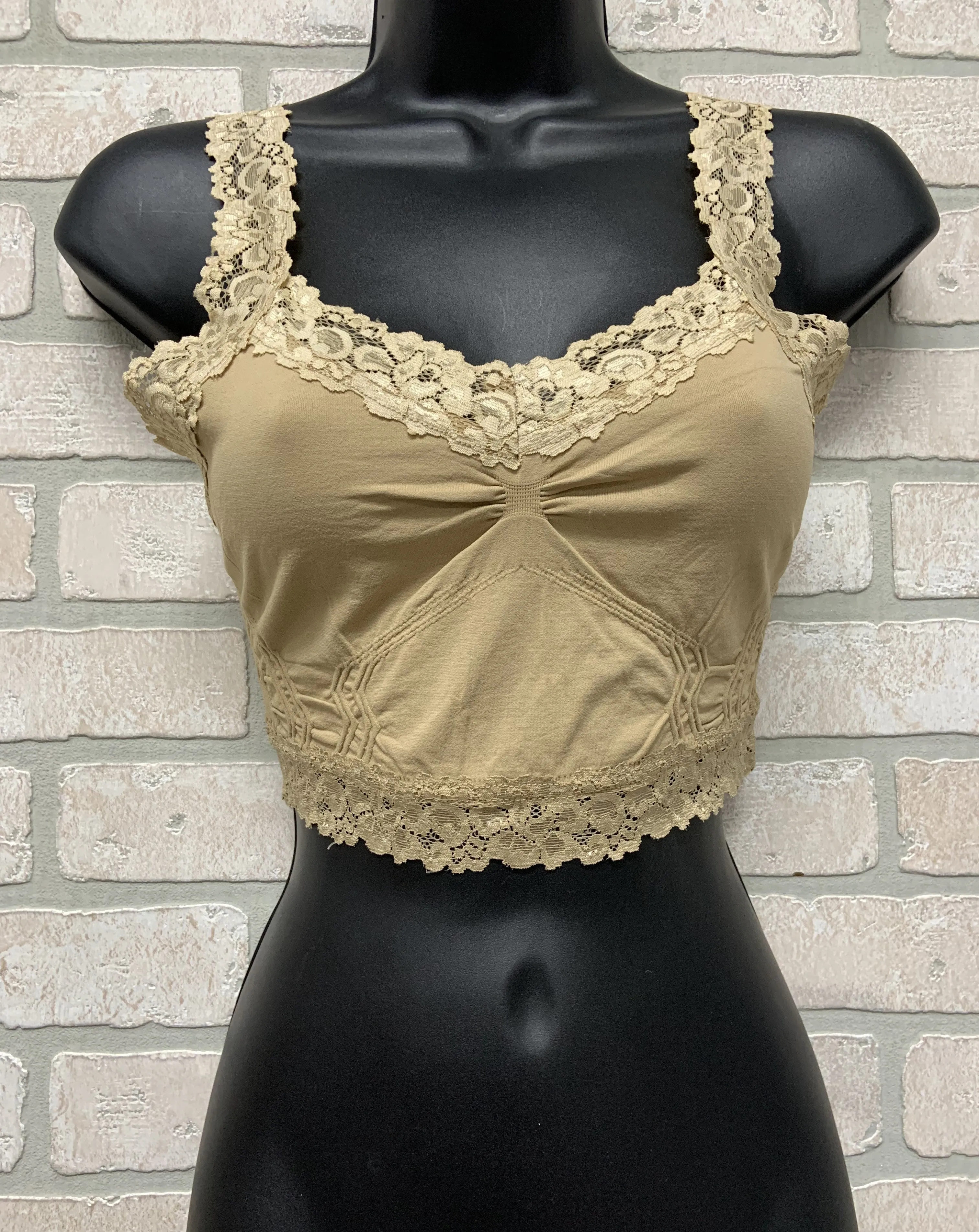 Bralette - Lace - Tan