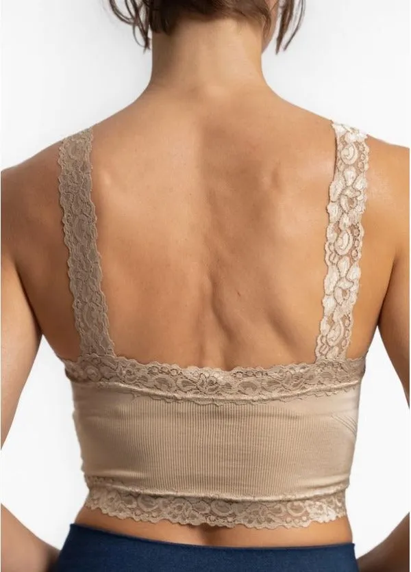 Bralette - Lace - Tan