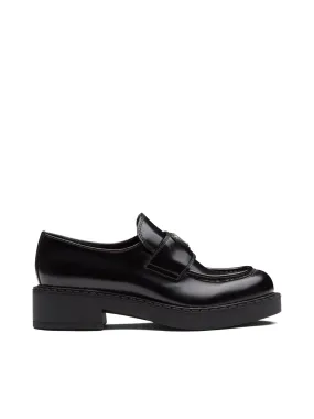 Brushed leather loafers