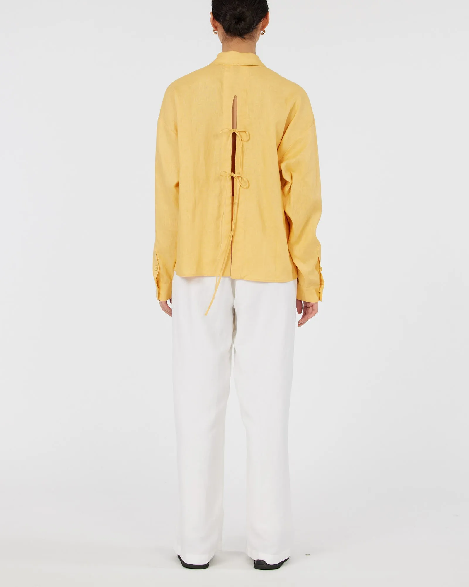 Byron Linen Overshirt - Buttercup