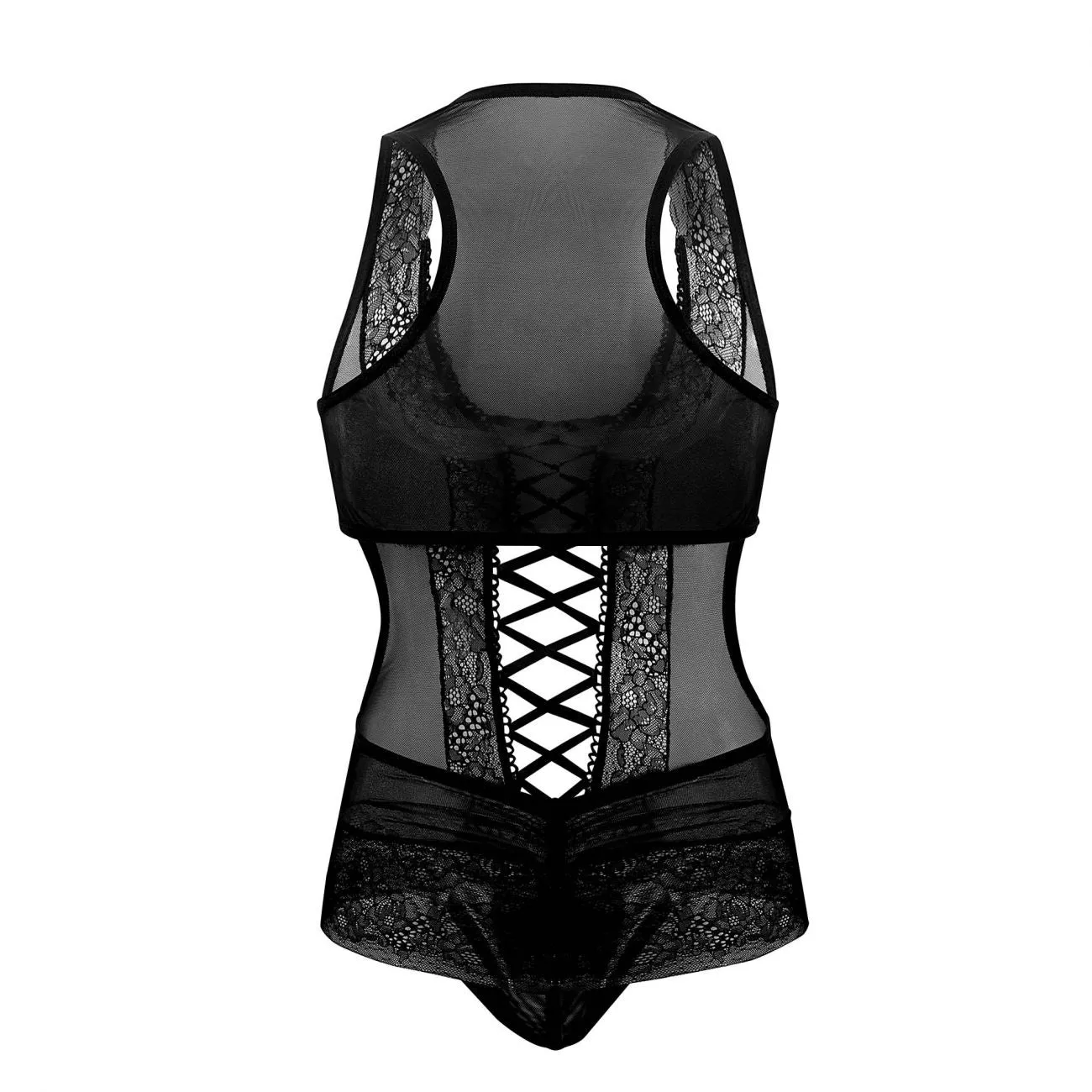 CandyMan Mesh-Lace Bodysuit