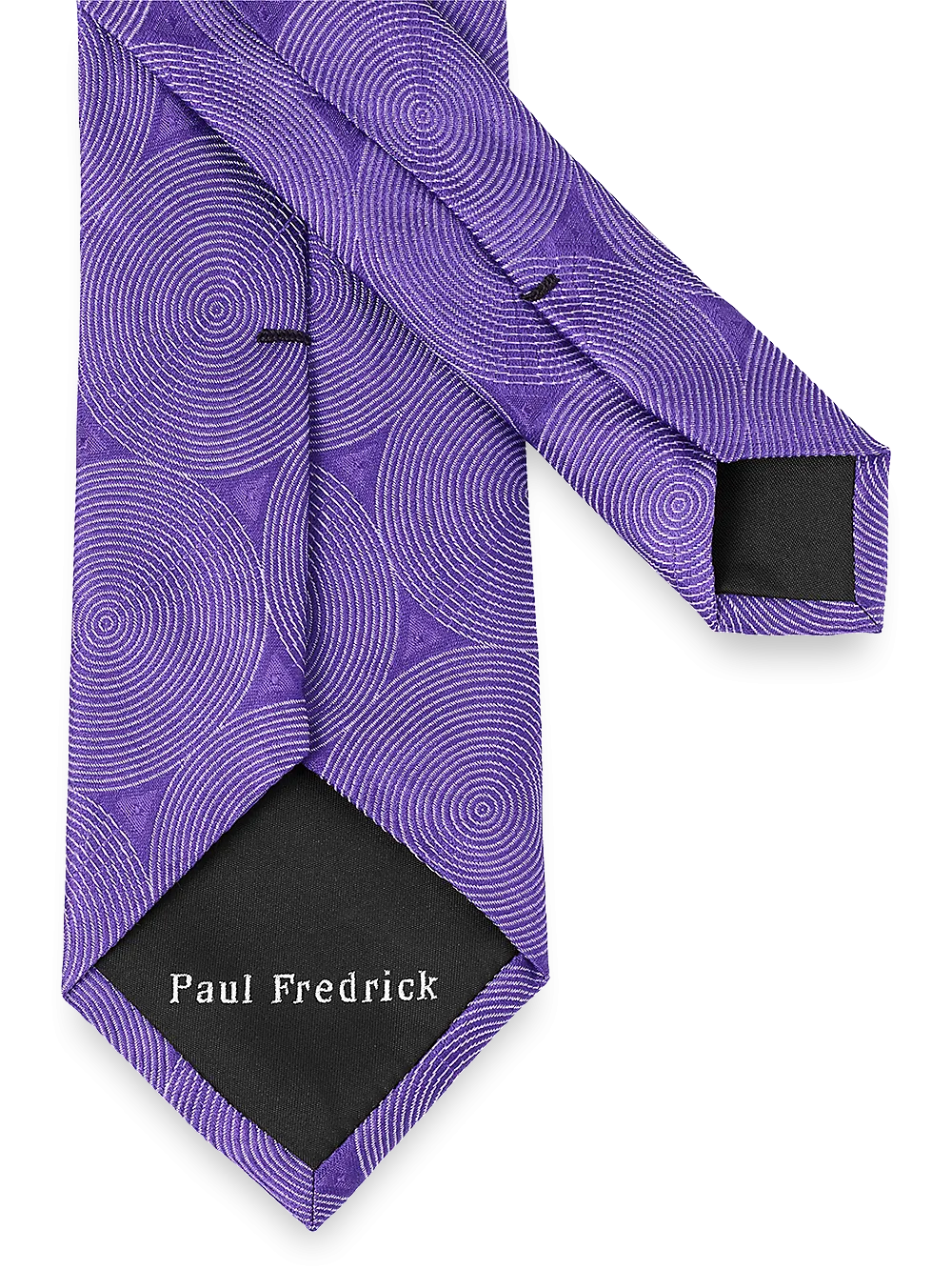 Circles Woven Silk Tie - Purple