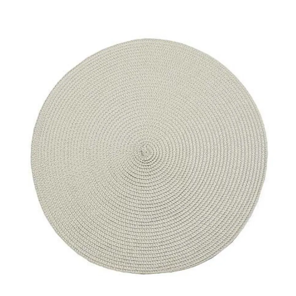 Circular Ribbed Linen Placemats