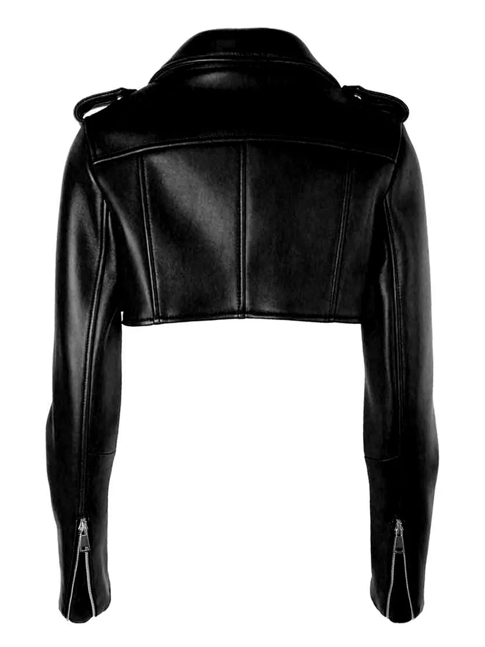 CLISTA Cropped Leather Jacket