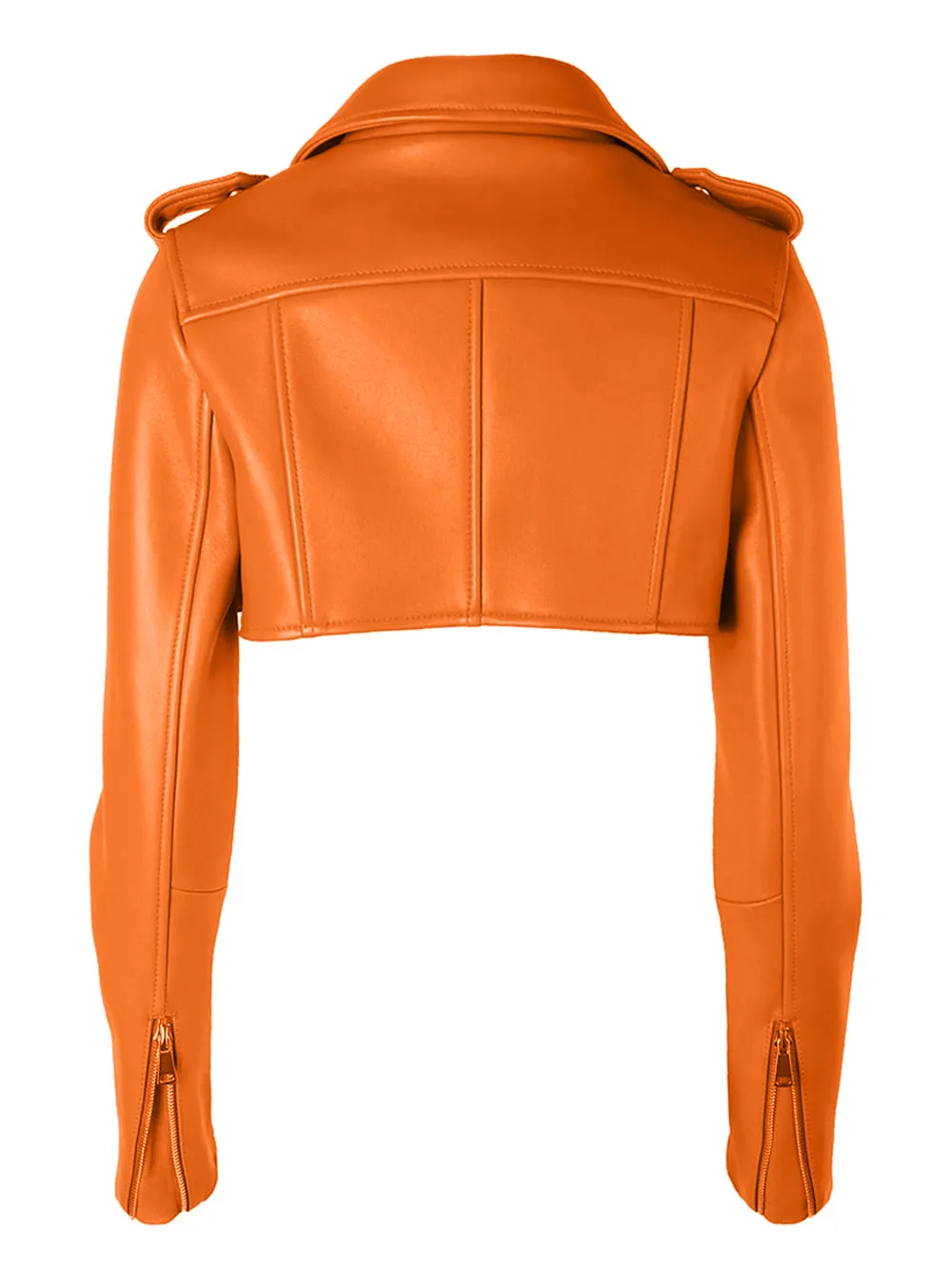 CLISTA Cropped Leather Jacket