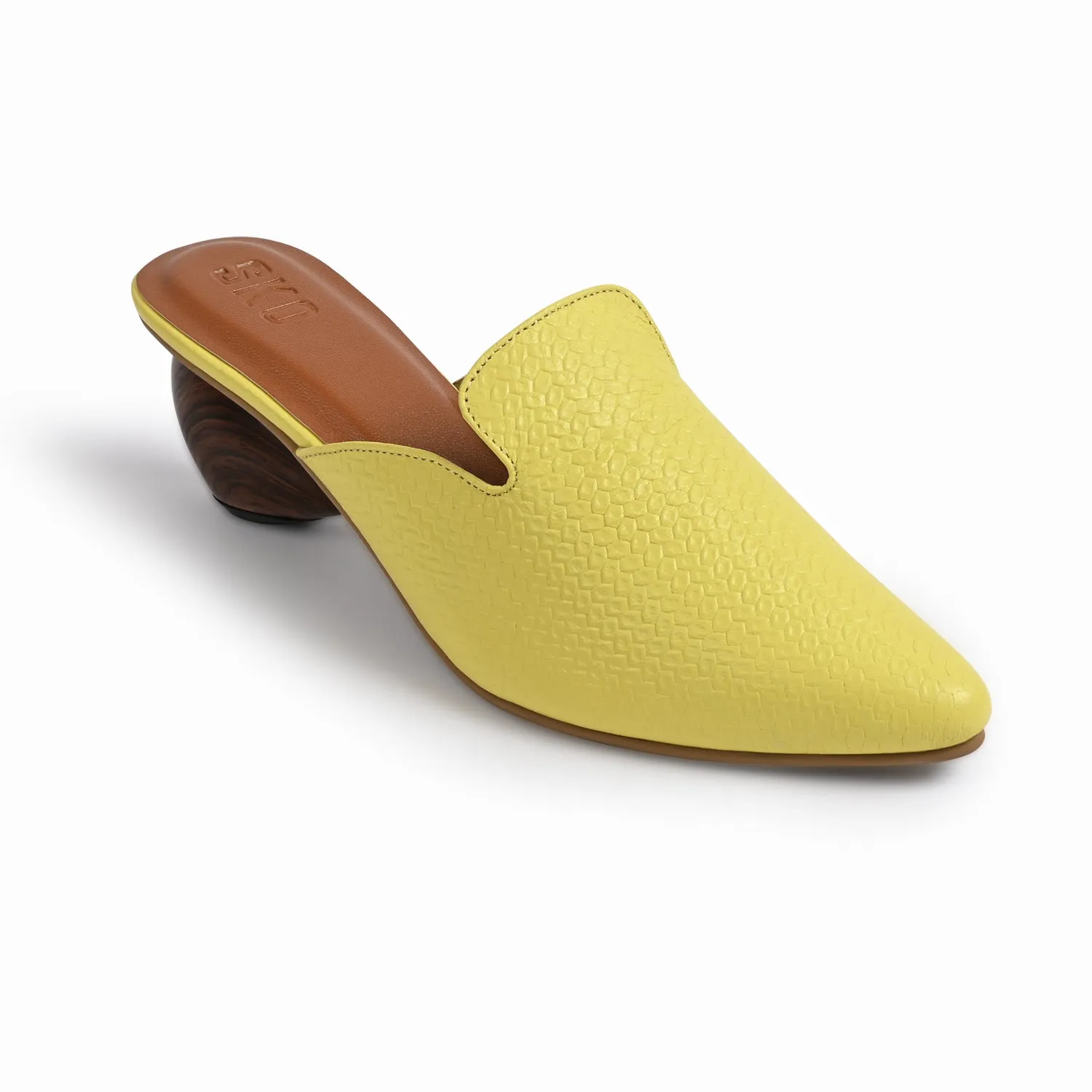 Cobble Mule in Yellow For Women