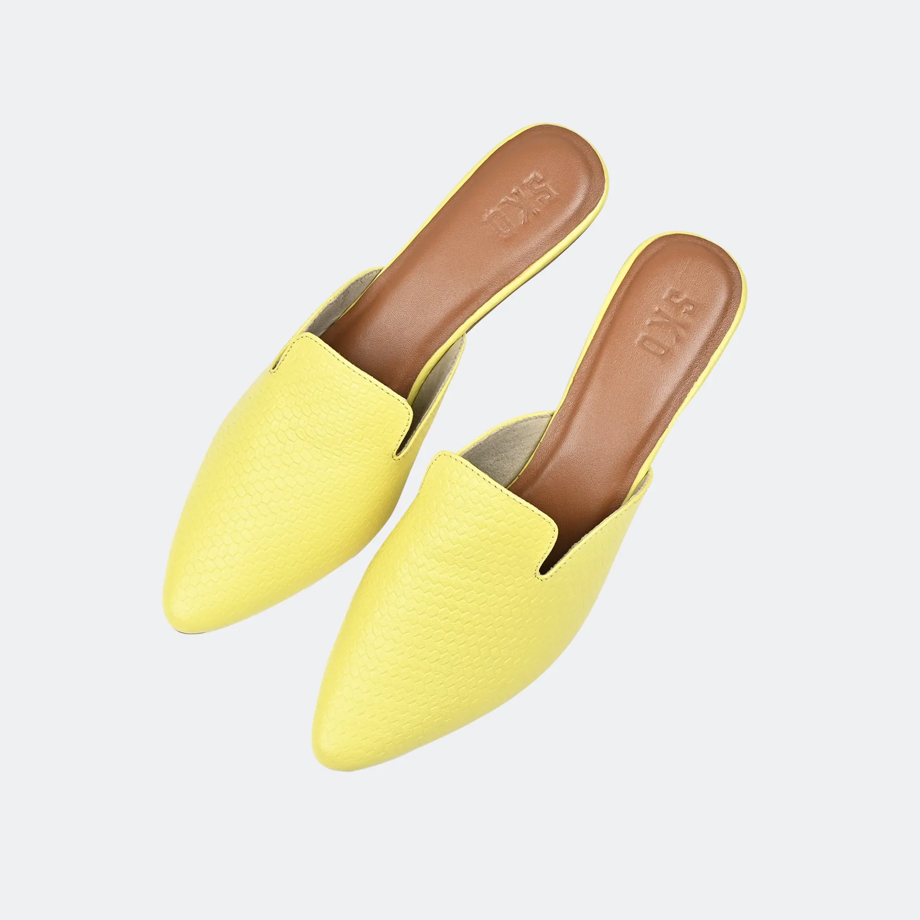 Cobble Mule in Yellow For Women