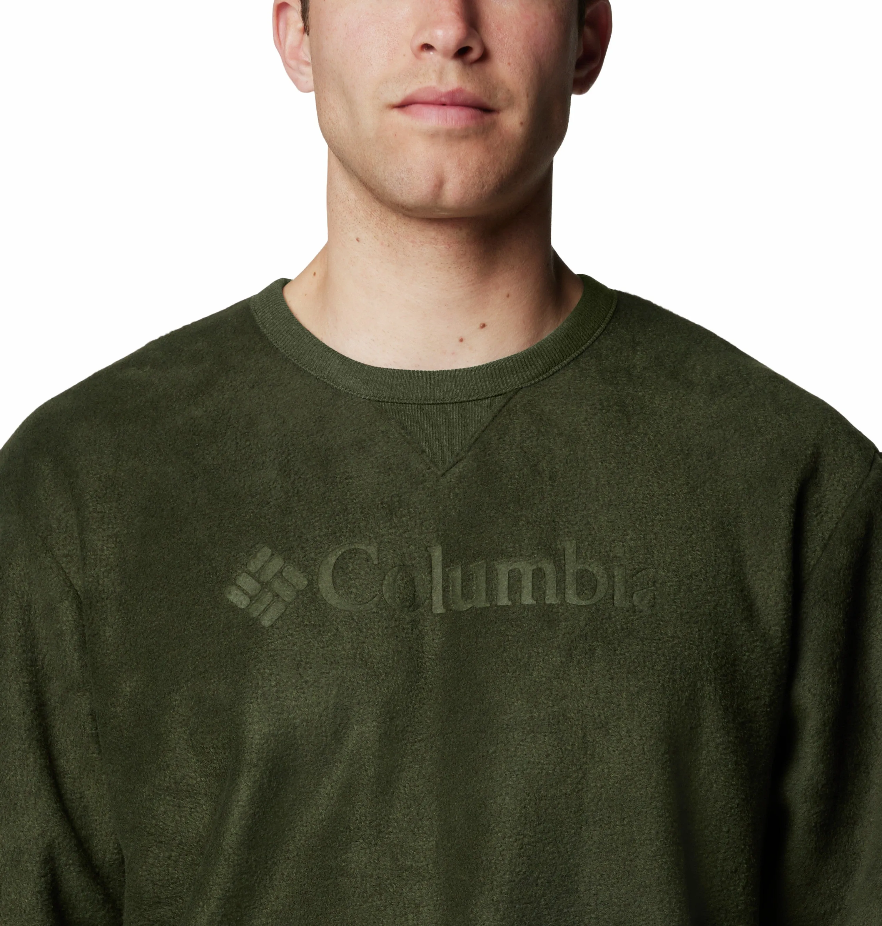 Columbia Men's Steens Mountain Regular Fit Crew Neck Fleece  Ribbed waistband. Ribbed collar. Ribbed cuff. Chest logo Shell: 100% polyester MTR filame-GREEN