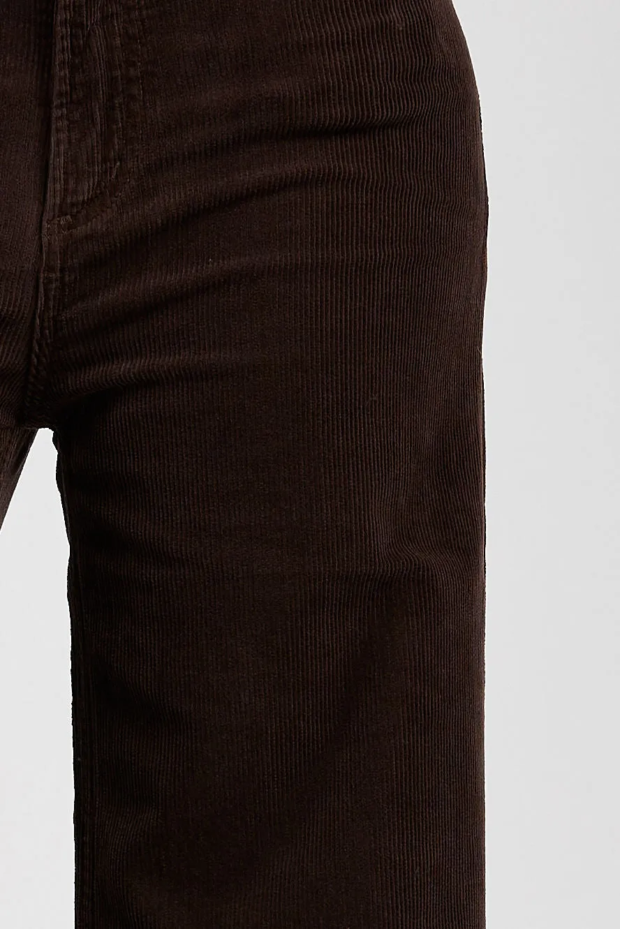 Corduroy Paloma Baggy Pant in Dark Brown