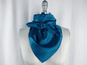 CR Teal Silk Scarf