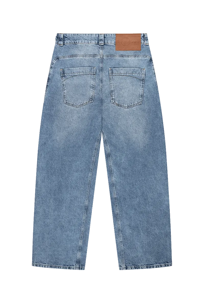 DISTINCTIVE BAGGY DENIM BLUE WASHED