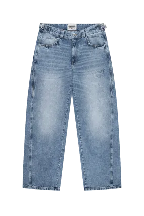 DISTINCTIVE BAGGY DENIM BLUE WASHED