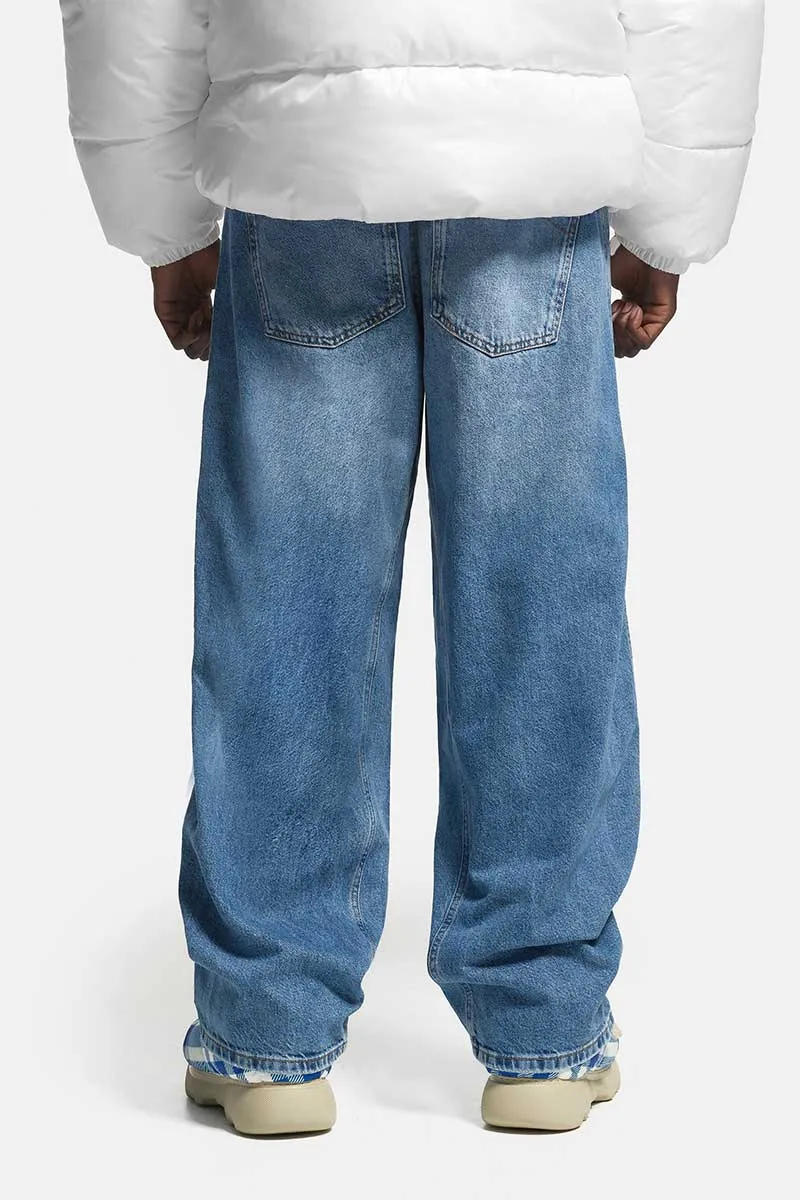 DISTINCTIVE BAGGY DENIM BLUE WASHED