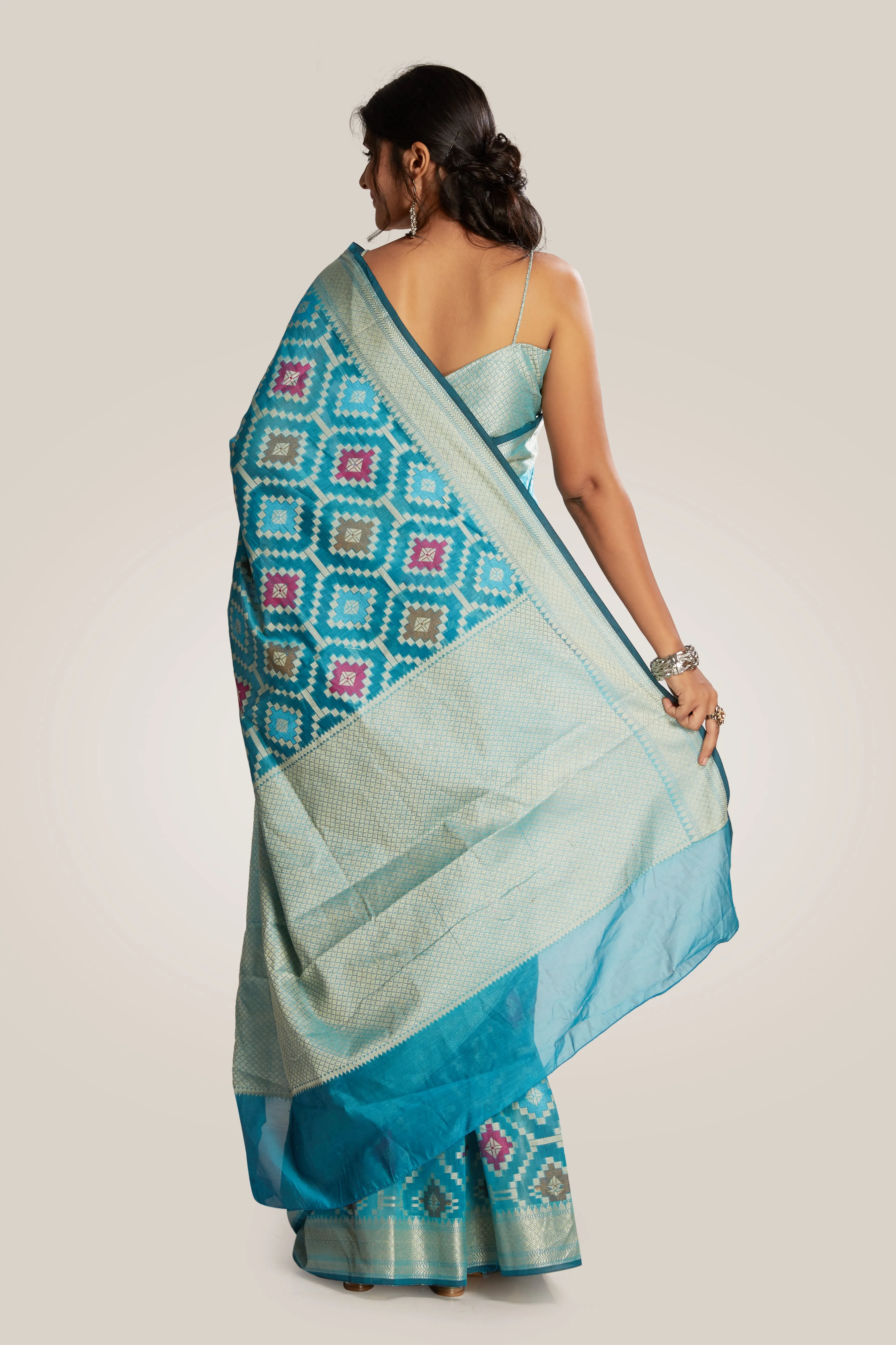 Ethnic Motif Silk Saree